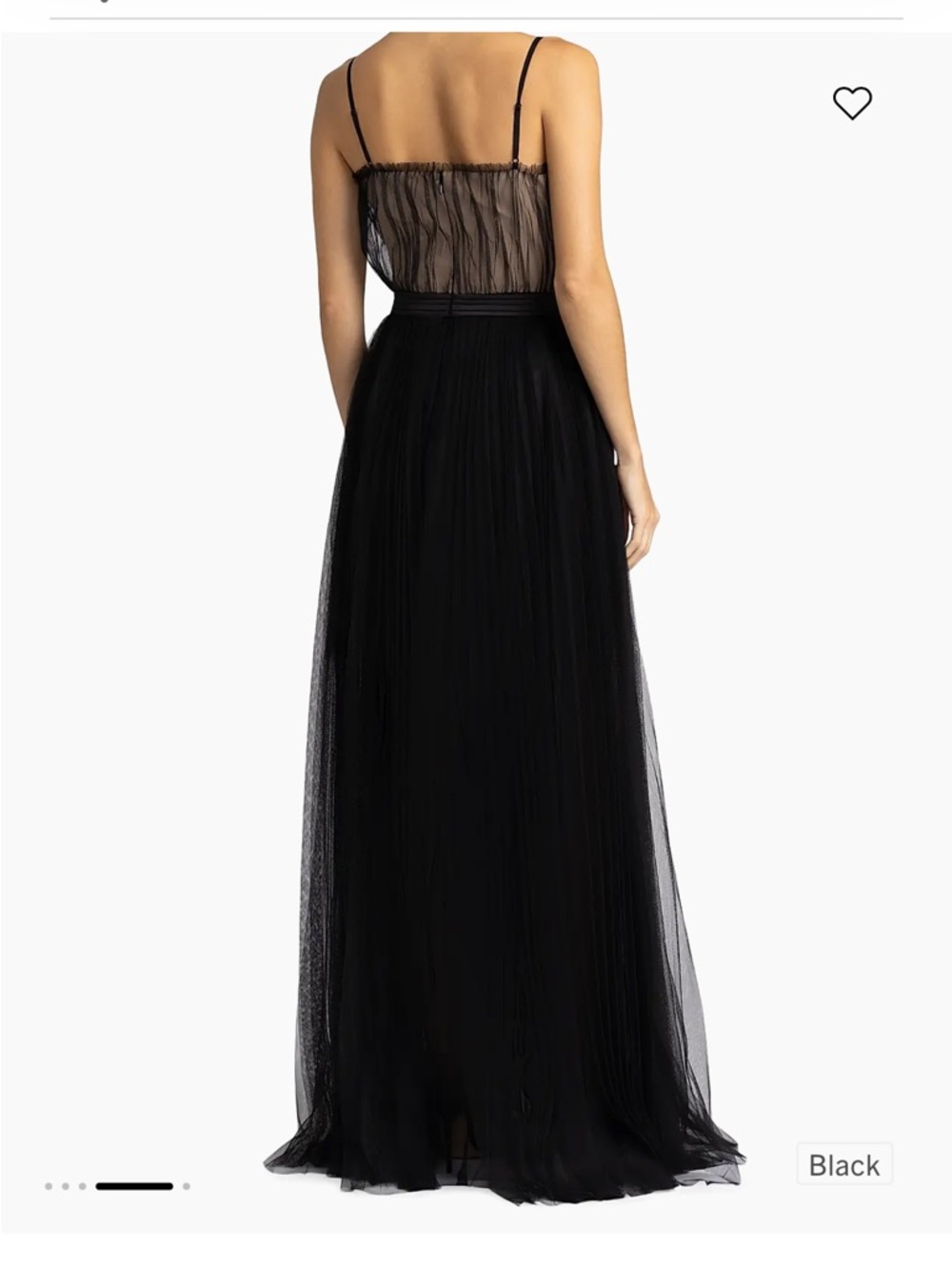 Zac Posen flower appliqué black tulle evening black tie gown - Picture 2 of 8
